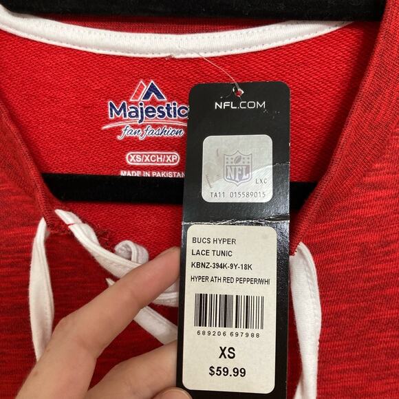 NWT Women’s Tampa Bay Buccaneers Tunic Sweatshirt - Size XS - Picture 4 of 5